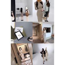 批发Laareetoo  舒适圈 加绒船领T恤女修身显瘦百搭长短裙系列套装