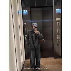 批发韩系千金风毛呢翻领加厚<b class='q'>宽松</b>短外套女冬季新款显瘦呢子开衫大衣