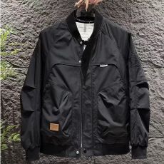 批发棒球服夹克男士<b class='q'>秋</b>季新款潮牌工装男装美式复古修身飞行员外套潮流