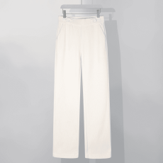 批发秋冬新款加绒纯色垂感简约<b class='q'>休闲裤</b>情侣时尚百搭宽松显瘦保暖直筒裤