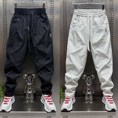 批发2026春季新款男士休闲<b class='q'>裤</b>潮流拼接束脚<b class='q'>裤</b>青少年<b class='q'>韩版</b>时尚小脚哈伦<b class='q'>裤</b>