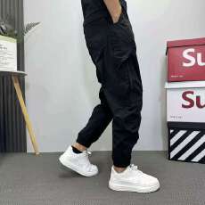 新款潮牌户外秋季束脚工装裤男速干哈伦裤潮流青年黑色显瘦休闲裤