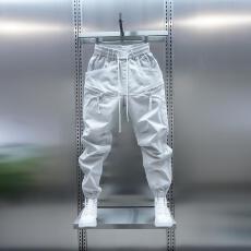 批发黑色工装裤春夏男士宽松户外休闲<b class='q'>运动裤</b>速干机能潮牌时尚<b class='q'>哈伦</b>裤子