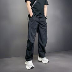 批发夏季薄款美式休闲裤男士潮牌痞帅宽松阔腿<b class='q'>哈伦</b>裤百搭直筒<b class='q'>运动裤</b>子