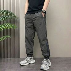 批发运动长裤子春秋季男宽松大码休闲九分帅气<b class='q'>哈伦</b>工装束脚裤2026潮牌