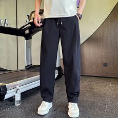 批发<b class='q'>春</b>夏速干直筒裤男款潮牌宽松阔腿裤痞帅男裤2026新款解构休闲裤子