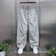 批发潮流男装2026年拼条休闲裤男士宽松百搭新款哈伦裤时尚阔腿废土风