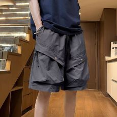 批发<b class='q'>男</b>女款夏季冲锋裤工装短裤高街大口袋美式户外运动<b class='q'>裤子</b>休闲五分裤