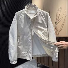 批发网红新款秋季<b class='q'>男士</b>立领休闲<b class='q'>夹克</b>时尚衣服潮流男装工装纯色<b class='q'>外套</b>上衣