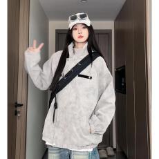 批发爆款高级复古风磨砂质感显瘦百搭日常休闲外套<b class='q'>潮</b>流单品情侣时尚
