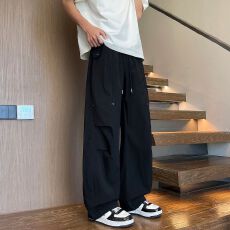 学生宽松速休闲裤工装裤薄款休闲裤春秋季男士青少年潮流长裤