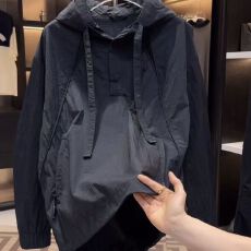 批发秋季潮流新款机能风拼接外套潮黑武士连帽百搭工装上衣男长袖卫衣
