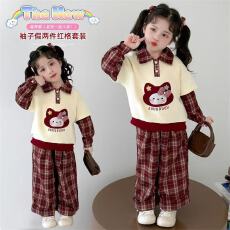 批发女童<b class='q'>卫衣</b><b class='q'>套装</b>春秋2025新款儿童衣服<b class='q'>宝宝</b>秋装洋气时髦两件套