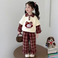 批发女童<b class='q'>卫衣</b><b class='q'>套装</b>春秋2025新款儿童衣服<b class='q'>宝宝</b>秋装洋气时髦两件套