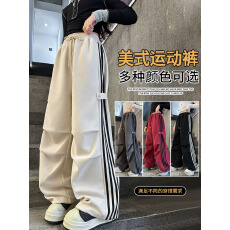 批发<b class='q'>女童</b>超好看<b class='q'>韩</b>系裤子秋冬2025新款儿童<b class='q'>运动裤</b>初中生女孩大童阔腿裤