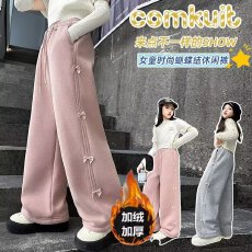 批发女童裤子秋冬2025新款女孩休闲宽松阔腿<b class='q'>儿童</b>初中生长裤百搭卫裤