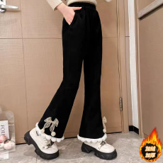 批发<b class='q'>女</b><b class='q'>童</b><b class='q'>裤子</b>春秋款2025<b class='q'>女</b>孩喇叭裤宝宝<b class='q'>百搭</b>休闲裤中<b class='q'>童</b>灯芯绒外穿长裤