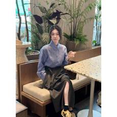 批发夏季新款韩系简约风无<b class='q'>衬衫</b>+裙子老钱风夏<b class='q'>装</b>套<b class='q'>装</b>两件套