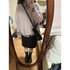 实拍 粉色V领麻花毛衣韩系慵懒针织衫上衣