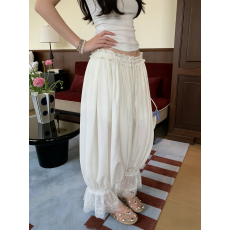 批发实拍  蕾丝拼接显瘦灯笼裤 <b class='q'>休闲裤</b>