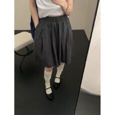 批发实拍 新款宽松波点休闲裤裙