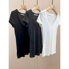 批发2026新款上衣U领短袖正肩T恤显瘦<b class='q'>打底衫</b>