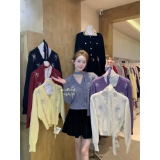 批发小香风飘带针织外套女秋冬<b class='q'>浙江</b>普院毛衣<b class='q'>桐乡</b>高端嘉兴濮院羊绒开衫