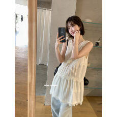 批发2026<b class='q'>夏季</b>款韩版显瘦绝美蕾丝花边V领棉麻背心连衣裙女