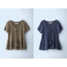 批发2026新款短袖<b class='q'>针织衫</b>毛球系带休闲纯色圆领叠穿上衣女