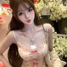 批发晨领原版品质甜美蕾丝边吊带背心女夏季辣妹蝴蝶结短款修身<b class='q'>打底衫</b>