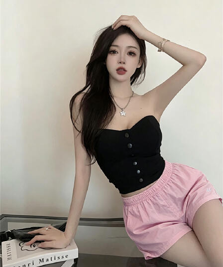 핫걸 슬림해 보이는 운동 반바지 여성 여름 외출용 새로운 작은 키 요가 아메리칸 타이트 스커트 로우 웨이스트 핫 바지