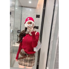 巨好看的毛领针织衫女2025冬季新款修身毛衣打底衫长袖上衣