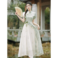 批发实拍 新中式改良年轻款少女高级感连衣裙  +40！