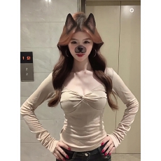 批发sheepland天使肌肤 天丝羊毛v领扭结长袖t恤女秋冬内搭上衣打底衫