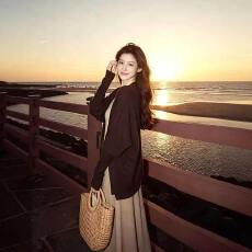 批发原版蝙蝠袖针织开衫衣服套装女秋冬<b class='q'>连衣裙</b>上衣韩系百搭慵懒感穿搭