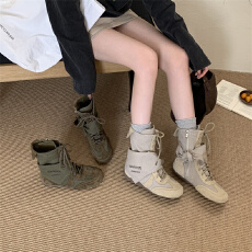 批发米庭废土风马丁靴女2025新款复古户外工装靴女厚底增高<b class='q'>休闲</b>短靴子