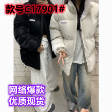 批发美式复古学院风棉服女冬装外套防寒宽松保暖厚面包服潮
