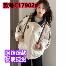 批发国潮短款羽绒棉服女2025年新款冬季学生加厚韩系宽松棉衣棉袄外套