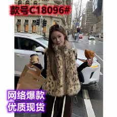 批发加厚面料 有内里 百搭两面穿豹纹毛绒马甲女秋冬季氛围感<b class='q'>皮草</b><b class='q'>外套</b>
