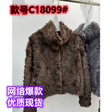 批发原版加厚夹棉 有内里 立领环保短款小个子仿<b class='q'>皮草</b><b class='q'>外套</b>毛毛上衣女