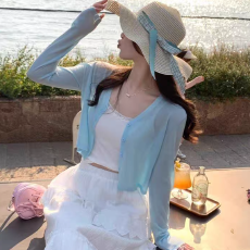 批发针织衫女防晒<b class='q'>开衫</b><b class='q'>薄</b>款2026新款宽松短款披肩外套罩衫外搭上衣