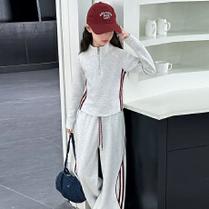 批发<b class='q'>女</b>童休闲<b class='q'>套装</b>春秋2026新款儿童洋气阔腿裤<b class='q'>两件</b>套大童秋季学生衣服