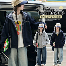 批发<b class='q'>女</b><b class='q'>童</b>韩版连帽拉链外套2026春秋<b class='q'>新款</b>宽松洋气休闲通勤棒球服上衣潮