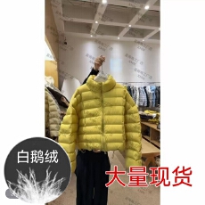 批发2025年女新款设计感气质冬季白鹅绒百搭外套