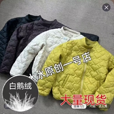 批发2025年女新款设计感气质冬季白鹅绒百搭外套