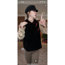 批发欧货潮2026新款时尚百搭<b class='q'>个性</b>小众设计感背心叠穿真丝丝绒重工马甲