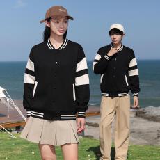 批发国潮棉拼双色条棒球服外套潮款<b class='q'>秋</b>冬卫衣外套【提前报货10件起拿】