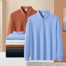 批发POLO衫长袖T恤衫工作服男女同款团队活动广告文化衫【提前报货】