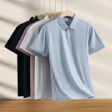 冰丝短袖POLO衫男装翻领透气上衣商务体恤衫普宁仓现货提前报V