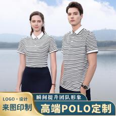 批发休闲条纹<b class='q'>短袖</b>POLO衫男士商务半袖翻领T恤上衣(普宁仓现货提前报V)